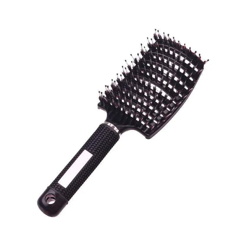 Hair Brush Exfoliating Hair Brush Bristle Women's Wet Curly Hair Comb Salon Hair Styling Tool，Special for Real Hair Wigs