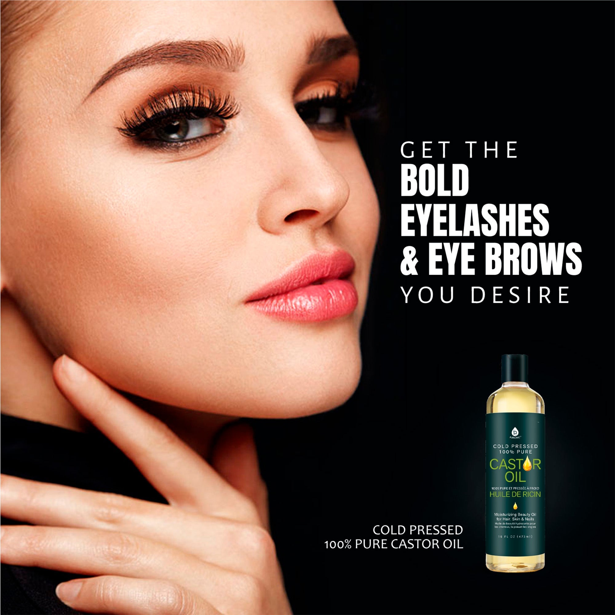 100% Pure Cold Pressed Castor Oil 16 Oz